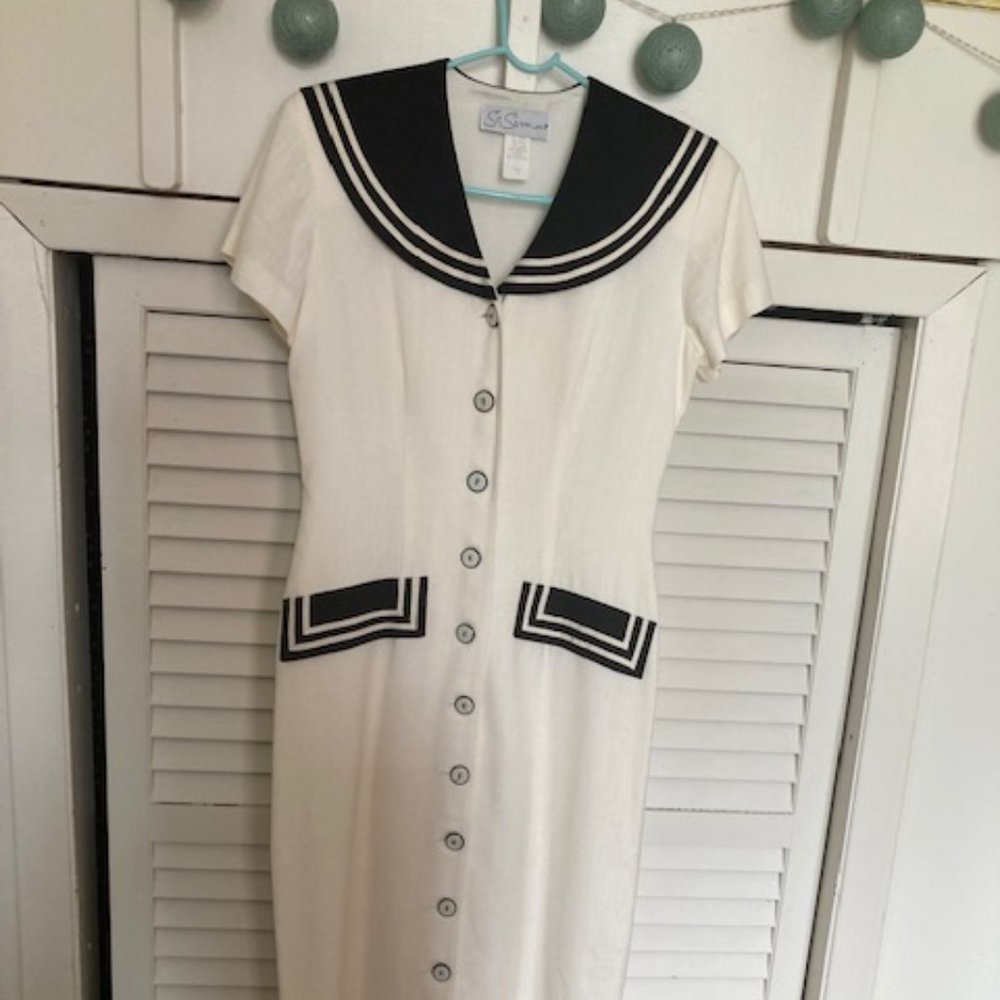 St. Simon Vintage Sailor Midi Dress Size 4